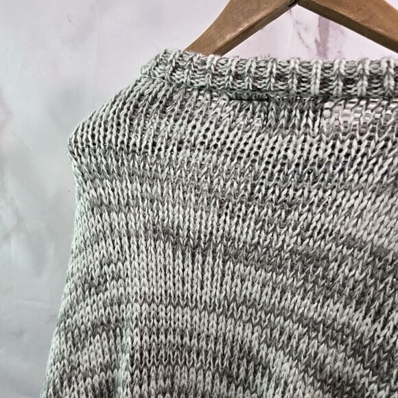 Vintage Sweater Mens Large Gray Blue Crew Neck 90s 80s Abstract Oversized - Picture 7 of 9